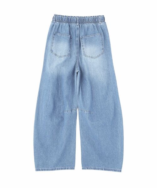 Green　Parks（グリーンパークス）の「ウエストタックコクーンデニムパンツ（デニムパンツ・レディース・インディゴブルー/ライトインディゴブルー/アイボリー・FREE）」の16枚目の写真