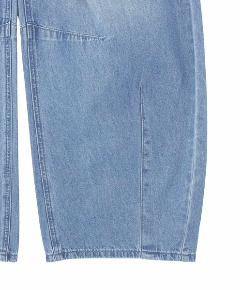 Green　Parks（グリーンパークス）の「ウエストタックコクーンデニムパンツ（デニムパンツ・レディース・インディゴブルー/ライトインディゴブルー/アイボリー・FREE）」の17枚目の写真