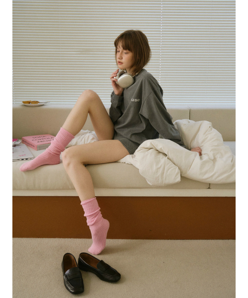 TINKNIT(ティンニット)の「パースプリントスウェットシャツ_チャコール(Tシャツ/カットソー・レディース・その他・FREE)」の3枚目の写真