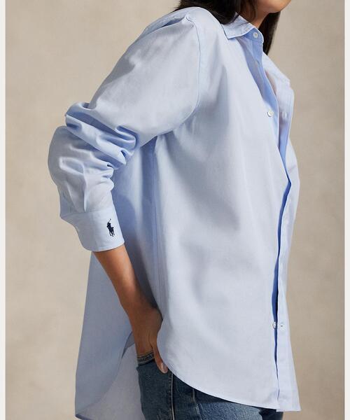 POLO RALPH LAUREN（ポロ ラルフ ローレン）の「オーバーサイズ フィット コットン シャツ（シャツ/ブラウス・レディース・ブルー・S/M/XS）」の3枚目の写真