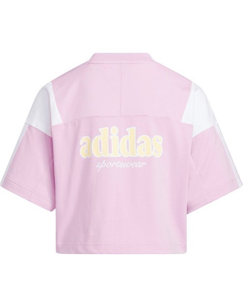 adidas（アディダス）の「アディダス adidas カラーブロック オーバーサイズ 半袖Tシャツ（Tシャツ/カットソー・キッズ・ブラック/ピンク・120cm/130cm/140cm/150cm/160cm）」の3枚目の写真