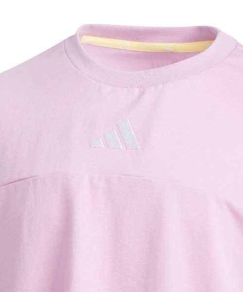 adidas（アディダス）の「アディダス adidas カラーブロック オーバーサイズ 半袖Tシャツ（Tシャツ/カットソー・キッズ・ブラック/ピンク・120cm/130cm/140cm/150cm/160cm）」の4枚目の写真