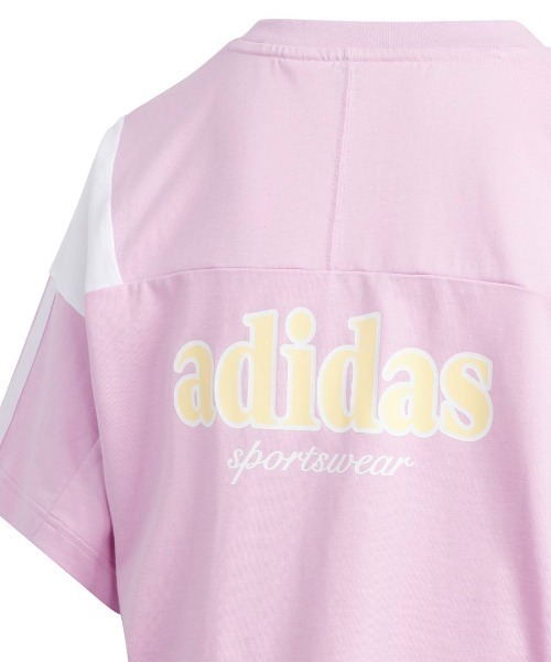 adidas（アディダス）の「アディダス adidas カラーブロック オーバーサイズ 半袖Tシャツ（Tシャツ/カットソー・キッズ・ブラック/ピンク・120cm/130cm/140cm/150cm/160cm）」の5枚目の写真