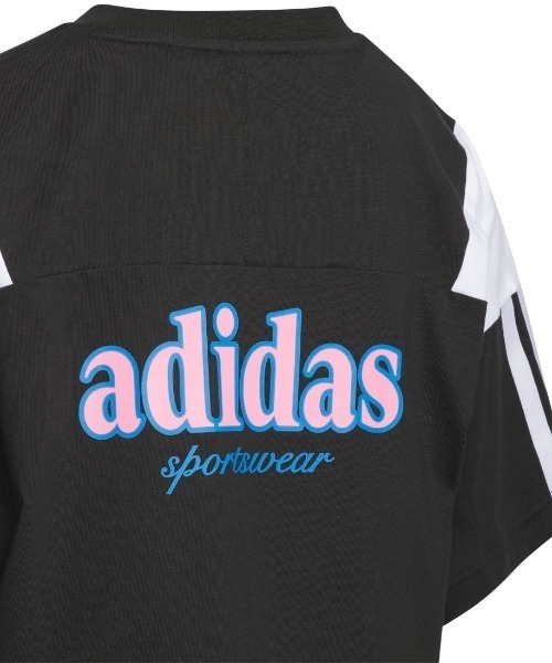 adidas（アディダス）の「アディダス adidas カラーブロック オーバーサイズ 半袖Tシャツ（Tシャツ/カットソー・キッズ・ブラック/ピンク・120cm/130cm/140cm/150cm/160cm）」の9枚目の写真