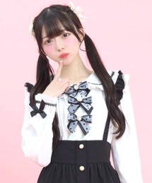 ハートリボンオーバーブラウス