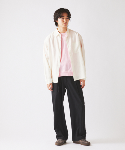 JOURNAL STANDARD relume(ジャーナルスタンダード レリューム)の「European Flax / ヨーロピアンフラックス リネン/レーヨン シャツ(シャツ/ブラウス・メンズ・アーミー/ブラウン/ネイビー/ホワイト系その他・LARGE/MEDIUM)」の6枚目の写真