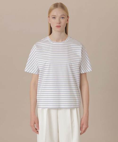 MACKINTOSH LONDON（マッキントッシュ ロンドン）の「【The Essential Collection】プレーティング天竺ボーダーTシャツ（Tシャツ/カットソー・レディース・ブルー系その他2・38）」の3枚目の写真