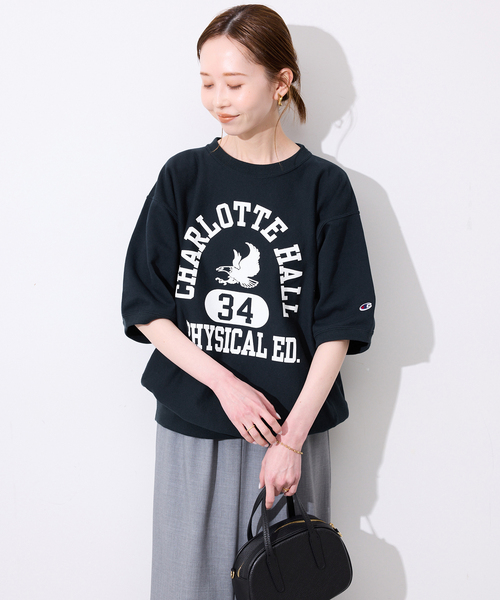 Champion(チャンピオン)の「Champion / チャンピオン 半袖スウェット C3-D004(Tシャツ/カットソー・レディース・ネイビー/ライトグレー・FREE)」の18枚目の写真