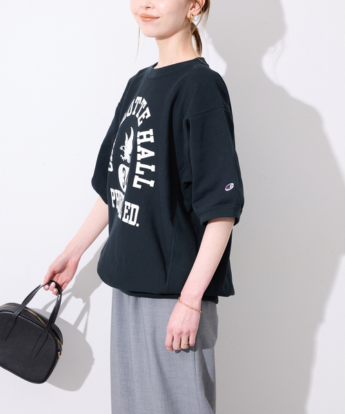 Champion(チャンピオン)の「Champion / チャンピオン 半袖スウェット C3-D004(Tシャツ/カットソー・レディース・ネイビー/ライトグレー・FREE)」の15枚目の写真