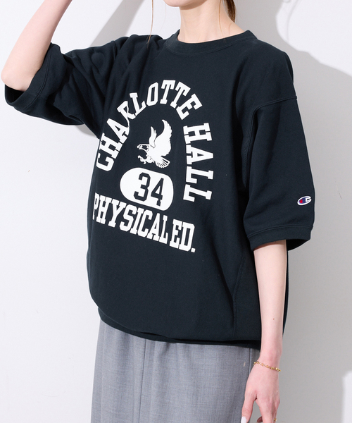 Champion(チャンピオン)の「Champion / チャンピオン 半袖スウェット C3-D004(Tシャツ/カットソー・レディース・ネイビー/ライトグレー・FREE)」の14枚目の写真