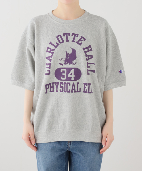 Champion(チャンピオン)の「Champion / チャンピオン 半袖スウェット C3-D004(Tシャツ/カットソー・レディース・ネイビー/ライトグレー・FREE)」の4枚目の写真