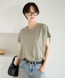 BAYFLOW | [二の腕やヒップもカバー]シルケットドルマン半袖Tシャツ(Tシャツ/カットソー)