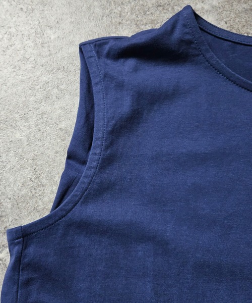 SELECT LEVERY(セレクトリベリー)の「天竺 ノースリーブ チュニック Tシャツ(Tシャツ/カットソー・レディース・ブラック/ブラウン/オフホワイト・MEDIUM)」の22枚目の写真