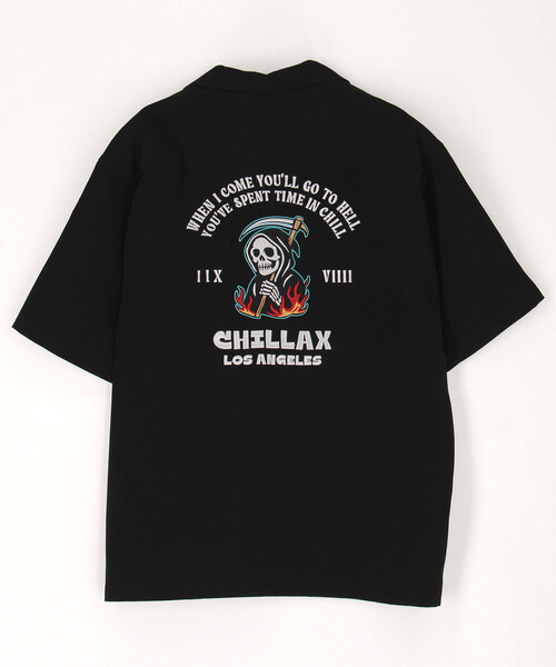 限定展開 CHILLAX/チラックス シルキータッチ刺繍BIGシャツ（シャツ