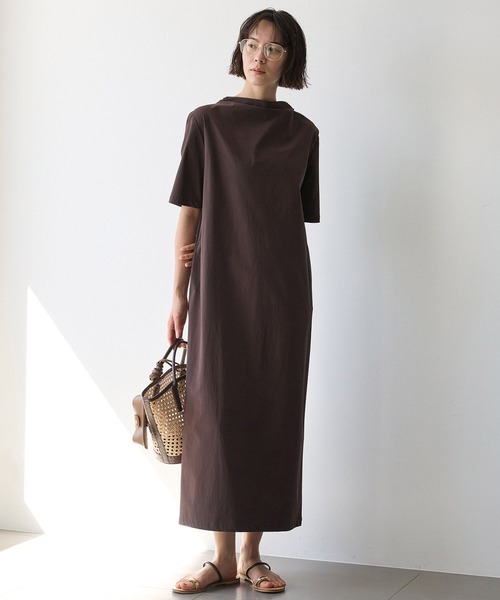 BABYLONE（バビロン）の「【多機能素材】ロングワンピース（ワンピース・レディース・ブラック/ブラウン・フリー）」の2枚目の写真