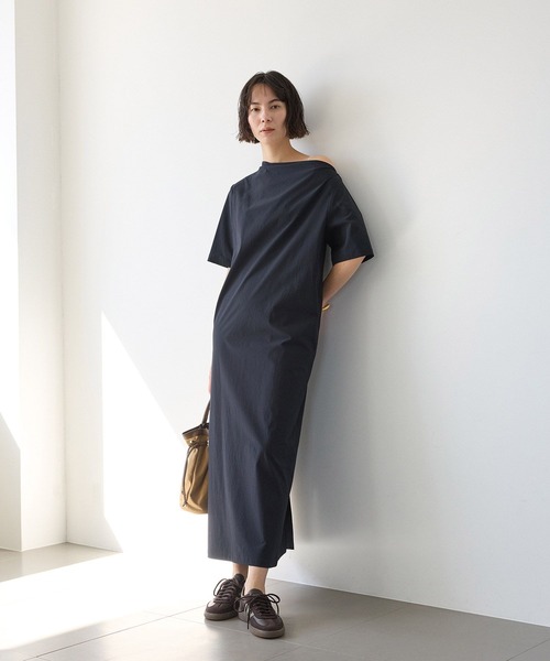 BABYLONE（バビロン）の「【多機能素材】ロングワンピース（ワンピース・レディース・ブラック/ブラウン・フリー）」の4枚目の写真