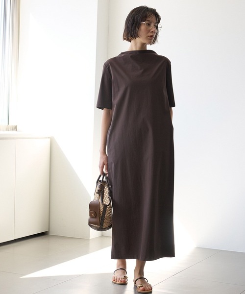 BABYLONE（バビロン）の「【多機能素材】ロングワンピース（ワンピース・レディース・ブラック/ブラウン・フリー）」の13枚目の写真