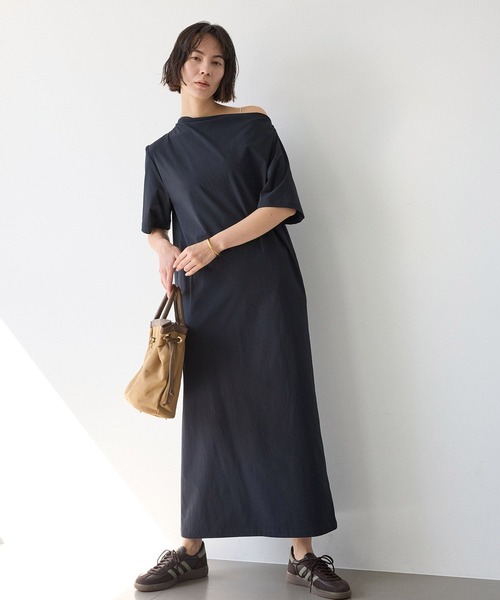 BABYLONE（バビロン）の「【多機能素材】ロングワンピース（ワンピース・レディース・ブラック/ブラウン・フリー）」の3枚目の写真