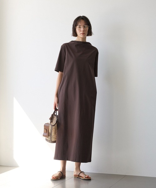 BABYLONE（バビロン）の「【多機能素材】ロングワンピース（ワンピース・レディース・ブラック/ブラウン・フリー）」の10枚目の写真