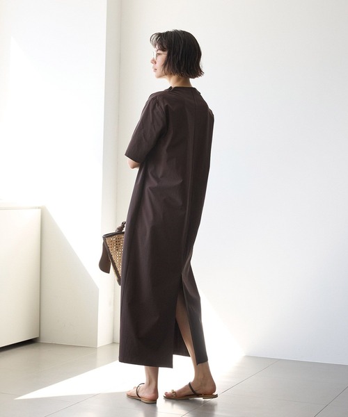 BABYLONE（バビロン）の「【多機能素材】ロングワンピース（ワンピース・レディース・ブラック/ブラウン・フリー）」の12枚目の写真