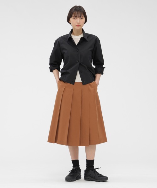 MARGARET HOWELL（マーガレットハウエル）の「LIGHT COTTON POPLIN（スカート・レディース・オレンジ/ブラック・1/3/2）」の2枚目の写真