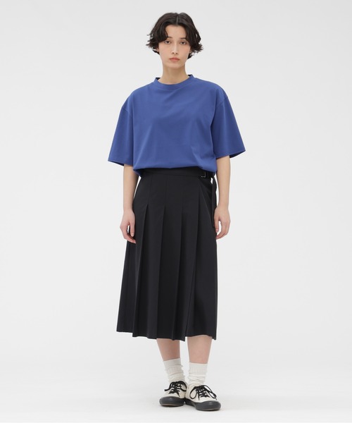 MARGARET HOWELL（マーガレットハウエル）の「LIGHT COTTON POPLIN（スカート・レディース・オレンジ/ブラック・1/3/2）」の3枚目の写真