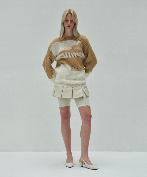 DIAGONAL(ダイアゴナル)の「LOOSE COLOR MIX KNIT (beige)(ニット/セーター・レディース・その他・FREE)」の5枚目の写真