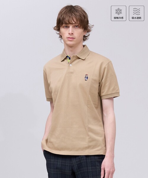 J.PRESS(ジェイプレス)の「1枚で品よく決まる【BULLDOG BOY / 8色展開】カノコレジメン ポロシャツ(Tシャツ/カットソー・メンズ・ブラック系/ローズ系/黄土色系/ライトグレー系/サックスブルー系/ホワイト系/ネイビー系/ライトグリーン系・SMALL/MEDIUM/LARGE/X-LARGE)」の4枚目の写真