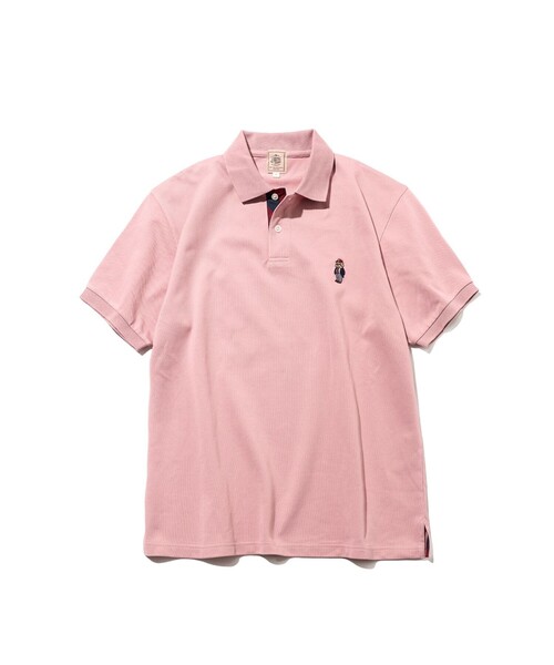 J.PRESS(ジェイプレス)の「1枚で品よく決まる【BULLDOG BOY / 8色展開】カノコレジメン ポロシャツ(Tシャツ/カットソー・メンズ・ブラック系/ローズ系/黄土色系/ライトグレー系/サックスブルー系/ホワイト系/ネイビー系/ライトグリーン系・SMALL/MEDIUM/LARGE/X-LARGE)」の9枚目の写真