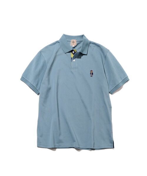 J.PRESS(ジェイプレス)の「1枚で品よく決まる【BULLDOG BOY / 8色展開】カノコレジメン ポロシャツ(Tシャツ/カットソー・メンズ・ブラック系/ローズ系/黄土色系/ライトグレー系/サックスブルー系/ホワイト系/ネイビー系/ライトグリーン系・SMALL/MEDIUM/LARGE/X-LARGE)」の11枚目の写真