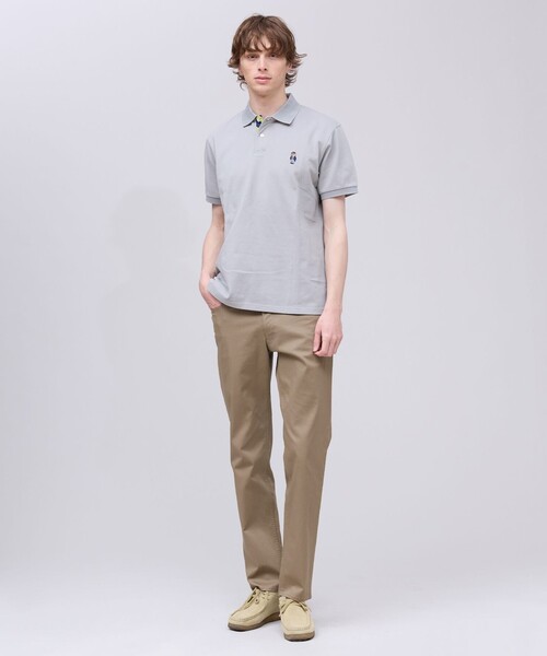 J.PRESS(ジェイプレス)の「1枚で品よく決まる【BULLDOG BOY / 8色展開】カノコレジメン ポロシャツ(Tシャツ/カットソー・メンズ・ブラック系/ローズ系/黄土色系/ライトグレー系/サックスブルー系/ホワイト系/ネイビー系/ライトグリーン系・SMALL/MEDIUM/LARGE/X-LARGE)」の14枚目の写真