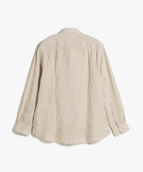 TOMMY HILFIGER(トミーヒルフィガー)の「ストライプ柄リネンボタンダウンシャツ(シャツ/ブラウス・メンズ・グレー/ブラウン/マルチ/その他1・SMALL/MEDIUM/LARGE/X-LARGE)」の19枚目の写真