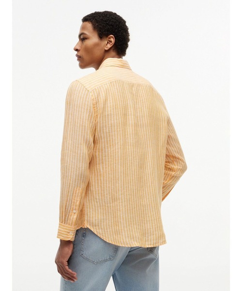 TOMMY HILFIGER(トミーヒルフィガー)の「ストライプ柄リネンボタンダウンシャツ(シャツ/ブラウス・メンズ・グレー/ブラウン/マルチ/その他1・SMALL/MEDIUM/LARGE/X-LARGE)」の22枚目の写真