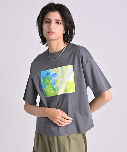 RAW FUDGE（ローファッジ）の「シルケット天竺フォトプリントTシャツ（Tシャツ/カットソー・レディース・ブラック/オフホワイト/チャコールグレー・M）」の3枚目の写真
