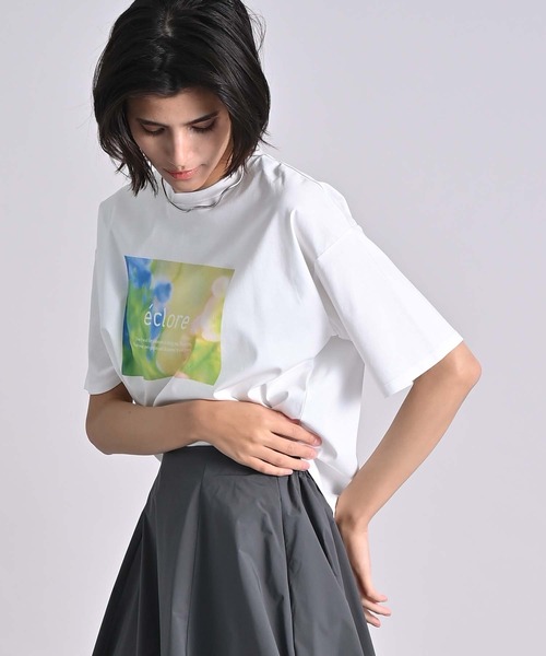 RAW FUDGE（ローファッジ）の「シルケット天竺フォトプリントTシャツ（Tシャツ/カットソー・レディース・ブラック/オフホワイト/チャコールグレー・M）」の5枚目の写真