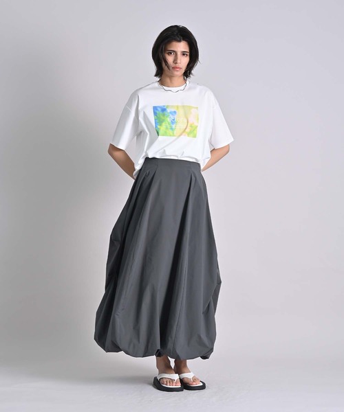 RAW FUDGE（ローファッジ）の「シルケット天竺フォトプリントTシャツ（Tシャツ/カットソー・レディース・ブラック/オフホワイト/チャコールグレー・M）」の6枚目の写真