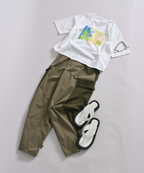 RAW FUDGE（ローファッジ）の「シルケット天竺フォトプリントTシャツ（Tシャツ/カットソー・レディース・ブラック/オフホワイト/チャコールグレー・M）」の9枚目の写真