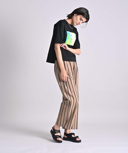 RAW FUDGE（ローファッジ）の「シルケット天竺フォトプリントTシャツ（Tシャツ/カットソー・レディース・ブラック/オフホワイト/チャコールグレー・M）」の12枚目の写真