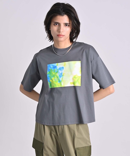 RAW FUDGE（ローファッジ）の「シルケット天竺フォトプリントTシャツ（Tシャツ/カットソー・レディース・ブラック/オフホワイト/チャコールグレー・M）」の13枚目の写真