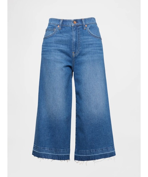 GAP(ギャップ)の「ハイライズ キュロットデニム(デニムパンツ・レディース・インディゴブルー・23/24/25/27/29/30/26/28)」の3枚目の写真
