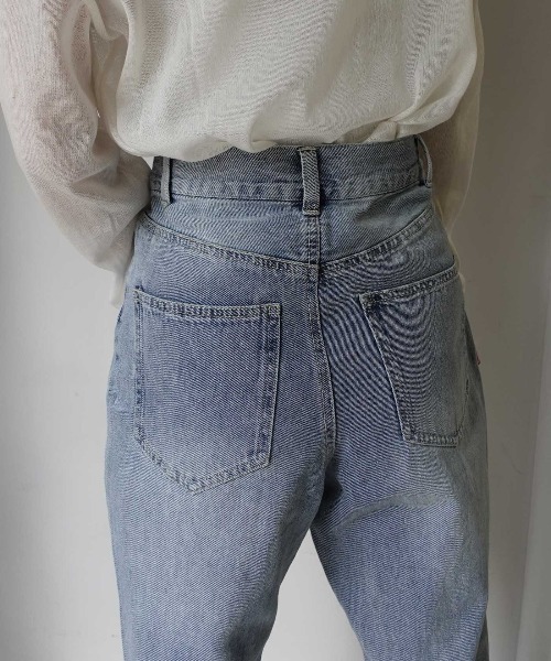 CORNERS（コーナーズ）の「デニムスリムストレートスリットパンツ（デニムパンツ・レディース・ライトブルー/ブラック/ブルー・L/M）」の13枚目の写真