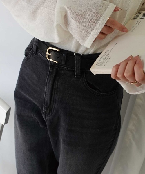 CORNERS（コーナーズ）の「デニムスリムストレートスリットパンツ（デニムパンツ・レディース・ライトブルー/ブラック/ブルー・L/M）」の18枚目の写真