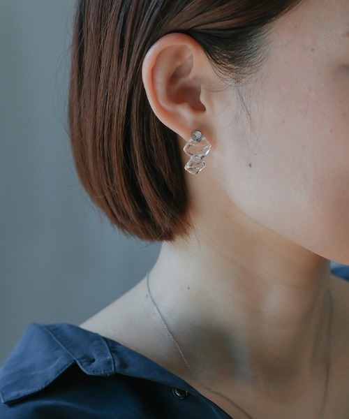 HARIO Lampwork Factory(ハリオランプワークファクトリー)の「ピアス ウスライ(ピアス(両耳用)・レディース・クリア・FREE)」の4枚目の写真