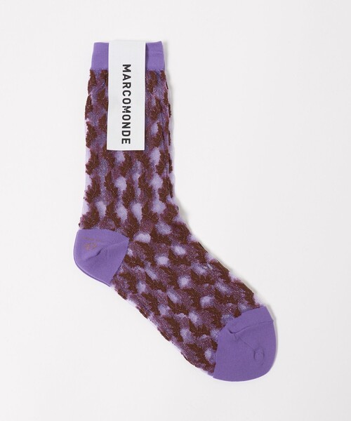 Steven Alan(スティーブンアラン)の「<MARCOMOMDE>VENICE PATTERN 07/ソックス(ソックス/靴下・レディース・イエロー/ブラック/パープル・FREE)」の3枚目の写真
