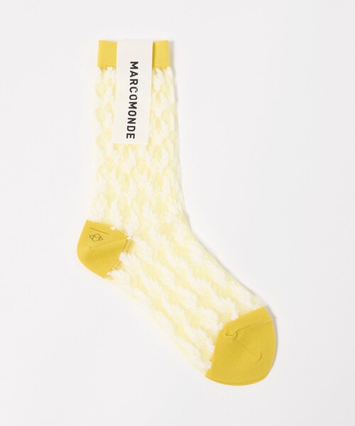 Steven Alan(スティーブンアラン)の「<MARCOMOMDE>VENICE PATTERN 07/ソックス(ソックス/靴下・レディース・イエロー/ブラック/パープル・FREE)」の1枚目の写真