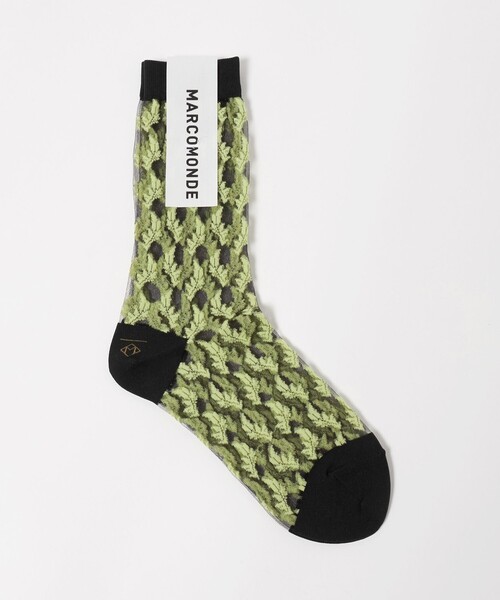 Steven Alan(スティーブンアラン)の「<MARCOMOMDE>VENICE PATTERN 07/ソックス(ソックス/靴下・レディース・イエロー/ブラック/パープル・FREE)」の2枚目の写真