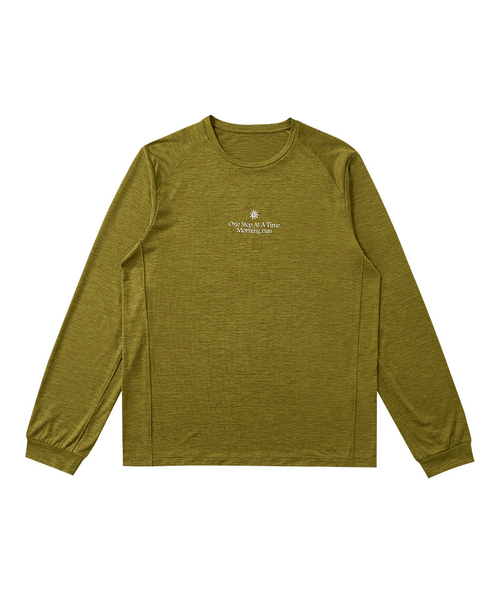 BUTTON SEOUL（ボタンソウル）の「エアロテック超軽量モーニングランロングスリーブ (6 COLOR)（Tシャツ/カットソー・メンズ・オリーブ/ブラック/ダークブラウン/オレンジ/パープル/レモンイエロー・SMALL/MEDIUM/LARGE/X-LARGE）」の4枚目の写真