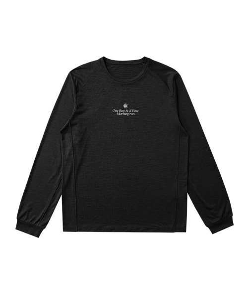 BUTTON SEOUL（ボタンソウル）の「エアロテック超軽量モーニングランロングスリーブ (6 COLOR)（Tシャツ/カットソー・メンズ・オリーブ/ブラック/ダークブラウン/オレンジ/パープル/レモンイエロー・SMALL/MEDIUM/LARGE/X-LARGE）」の2枚目の写真