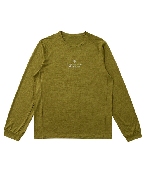BUTTON SEOUL（ボタンソウル）の「エアロテック超軽量モーニングランロングスリーブ (6 COLOR)（Tシャツ/カットソー・メンズ・オリーブ/ブラック/ダークブラウン/オレンジ/パープル/レモンイエロー・SMALL/MEDIUM/LARGE/X-LARGE）」の8枚目の写真