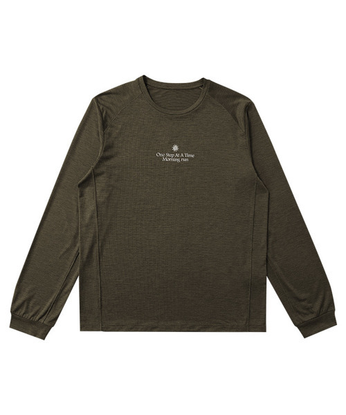 BUTTON SEOUL（ボタンソウル）の「エアロテック超軽量モーニングランロングスリーブ (6 COLOR)（Tシャツ/カットソー・メンズ・オリーブ/ブラック/ダークブラウン/オレンジ/パープル/レモンイエロー・SMALL/MEDIUM/LARGE/X-LARGE）」の10枚目の写真